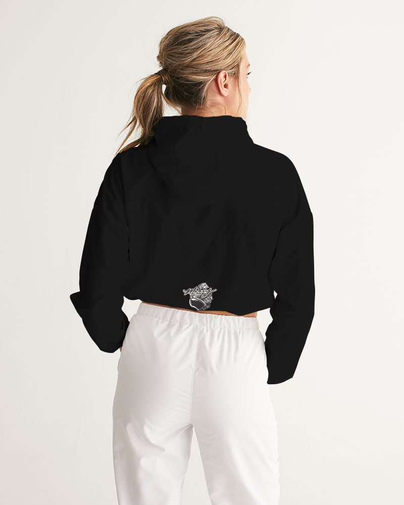 KNOW YOUR WORTH Women's Cropped Windbreaker