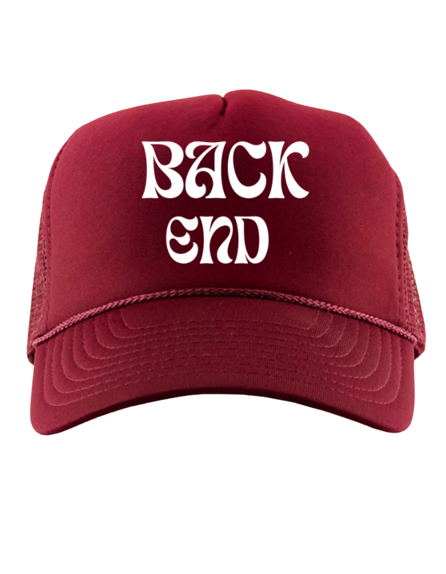 *PRE-ORDER* LIMITED EDITION BACK END - FEBE TRUCKER HAT (MAROON)
