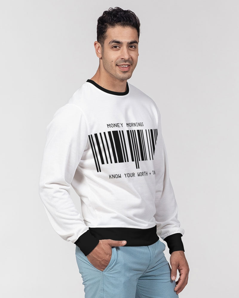 KNOW YOUR WORTH Men's Classic French Terry Crewneck Pullover